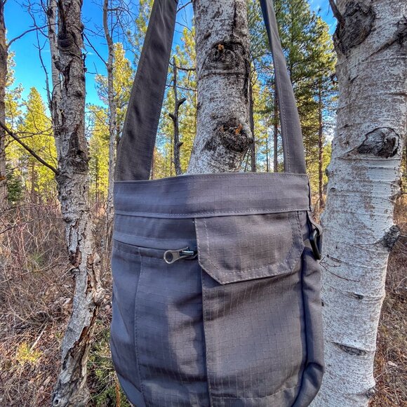 Upcycled Tactical Gray Adventure Bag – Rugged & One-of-a-Kind - Picture 3 of 4